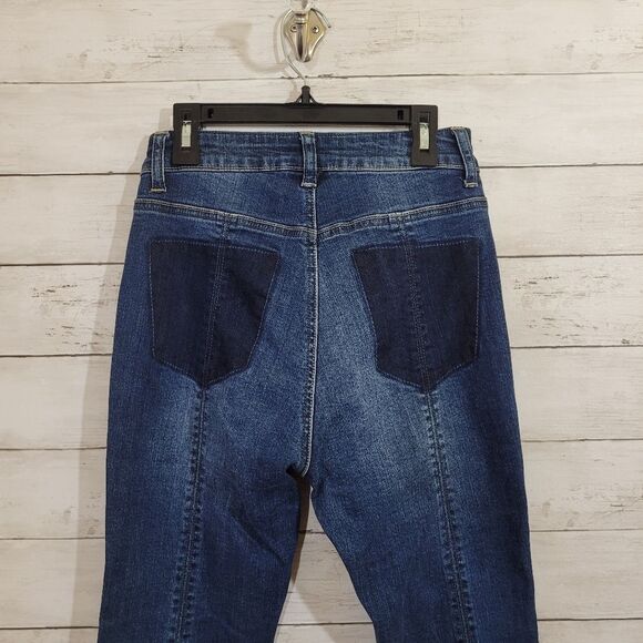 Boutique Brand Litz Women's Split Hem Cropped Jeans Retro 90s Style Size 25 - Picture 8 of 11